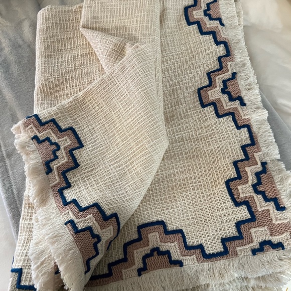 Jupe By Jackie Denon Throw Blanket 100% Khadi Cotton - Picture 5 of 5